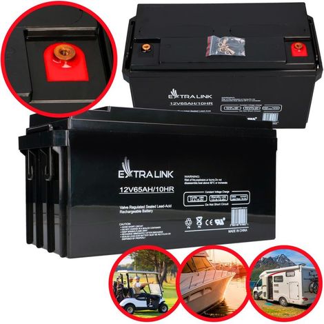 Batería Extralink AGM 12V 65ah, Sin Mantenimiento (1/5)