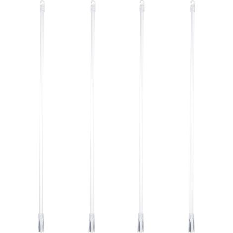 Tiges de Remplacement en Plastique Design Robuste de 43 Cm Lot de 4 pour Stores Verticaux Adaptées pour Rideaux en Chambre et Salle de Bain (1/5)