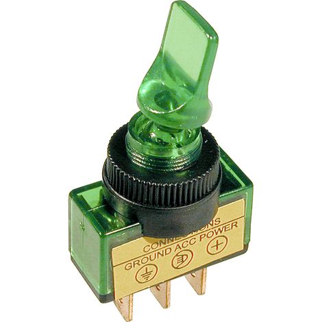 INTERRUPTOR ILUMINADO ASW-14D VERDE 20A 12VDC