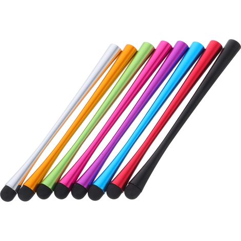 Lot de 8 Stylets Capacitifs pour Tablettes et Smartphones, Compatibles Écrans Tactiles Capacitifs, Matériau Silicone et Métal Antidérapant pour Appareils Couleur Couleur Aléatoire (1/5)