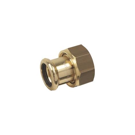 Raccord demi-union droit laiton à sertir cuivre Ø28 - femelle 1''1/2 (40/49)