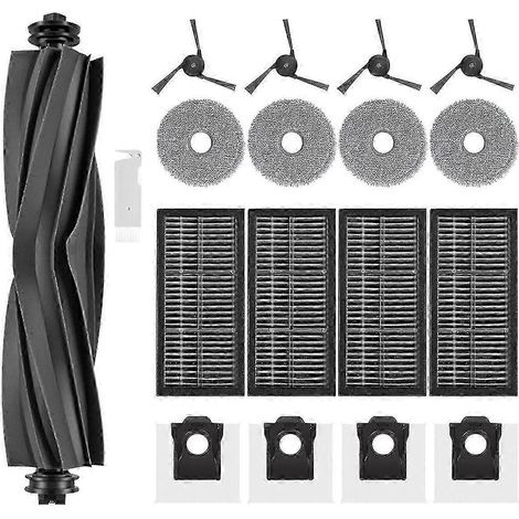 Pièces détachées pour aspirateur robot X40 Ultra : brosse principale latérale, filtres HEPA, lingettes de nettoyage, sacs à poussière (1/5)
