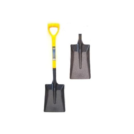 Builders Shovel Heavy Duty Square Mouth Spade Scoop Gardening Builders Steel NEW