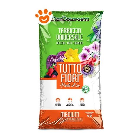 Tercomposti Terriccio Universale Tutto Fiori - Confezione 10 Lt -
