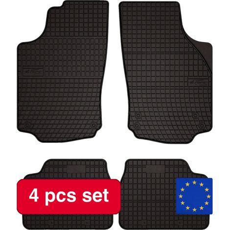 Tapis de sol pour voiture, construction en caoutchouc, ajustement sur mesure pour Opel Corsa C, noir (1/5)