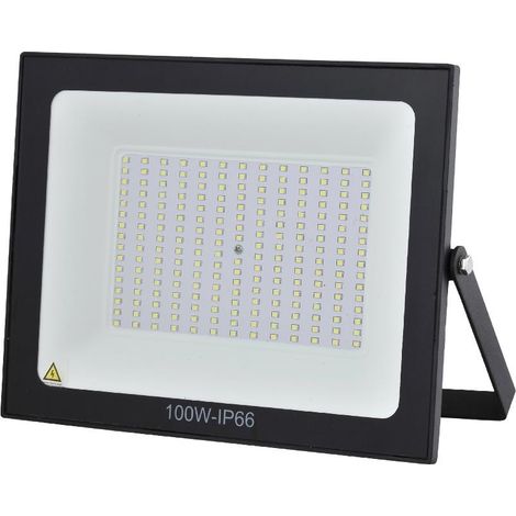 100W éclairage extérieur pour les cours, les panneaux publicitaires, IP66 spots LED haute luminosité, température de couleur : blanc chaud 3000K, une pièce (1/3)
