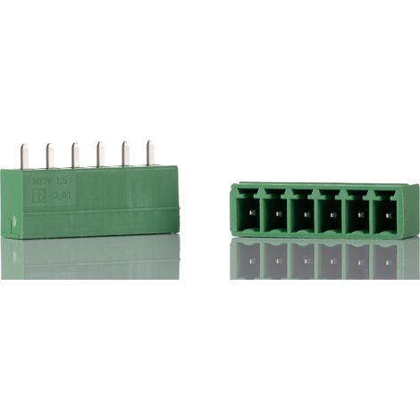 Embase pour CI Phoenix Contact, MCV 1.5/ 6-G-3.81, 6 pôles , 3.81mm 1 rangée, 8.0A, Droit