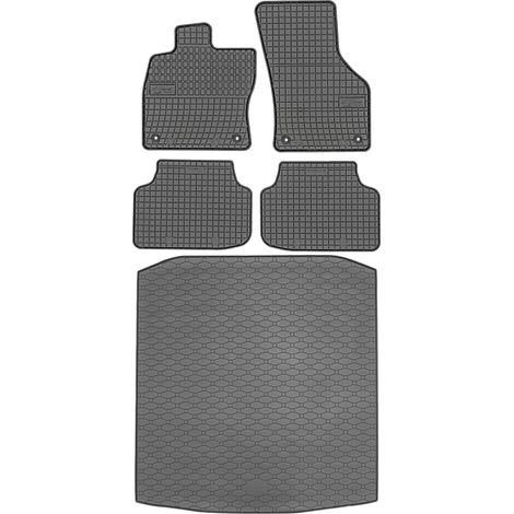 Skoda Octavia IV Sedán desde junio de 2020. Juego de alfombrillas de goma para coche y alfombrilla para maletero.