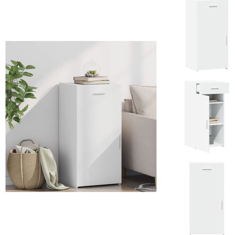 Buffet blanc 45x42,5x93 cm bois d'ingénierie - Buffet - Meuble De Rangement - Armoire - Commode - Cuisine (1/5)