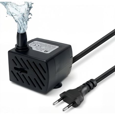 Pompe à Eau Submersible 3.5W, Mini Pompe Aquarium Ultra-Silencieuse 200L/H avec Câble de 1,5M, Pompe Fontaine à Eau Chat pour Bassin, Statuaire, Cascade et Hydroponie (1/5)