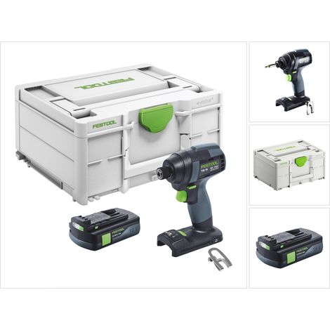 Festool TID 18-Basic avvitatore a impulsi a batteria 18 V 180 Nm 1/4" + 1x batteria ricaricabile 3,0 Ah + systainer - senza caricatore