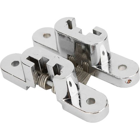 Verdeckte Scharniere aus Zinklegierung, unsichtbar, verdecktes Kreuzlager, silber (L) (1/5)