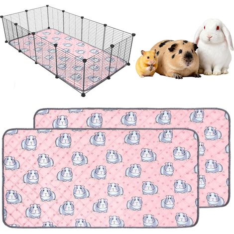 2 Pièces 60x45cm Tapis Absorbant Cage Animaux: Tapis Cage Cochon d’Inde - MMCD-ZGL-04929 (1/5)