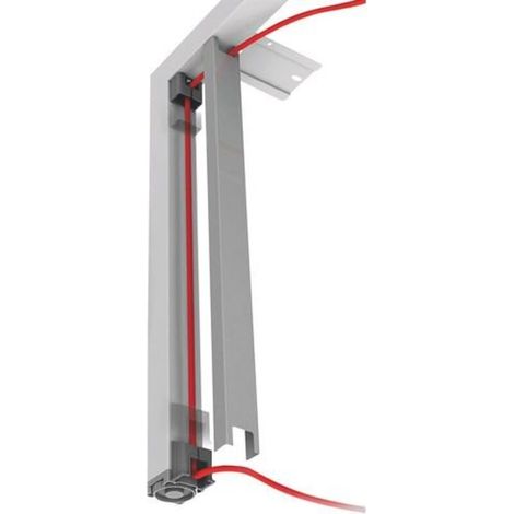 Goulotte passe-câbles verticale 58 cm – Aluminium – Installation rapide avec clips – Pour gestion efficace des câbles (1/4)