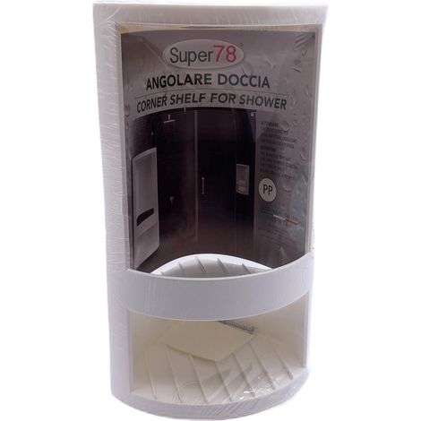 Angolare da parete portacosmetici doccia 2 piani in pvc 14 x 32.5 cm (1/5)
