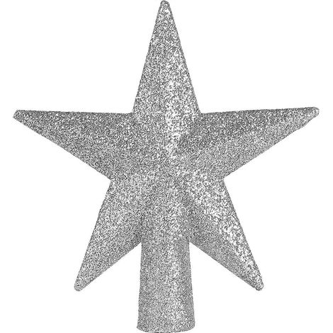 Glitzernder goldener Weihnachtsstern für den Weihnachtsbaum, Weihnachtsbaumschmuck