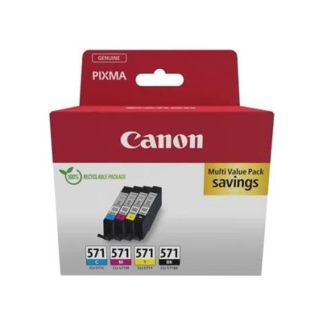 Multipack cartouches d'encre - CANON - CLI-571 Noir/Cyan/Magenta/Jaune (1/3)