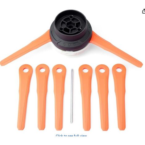 PolyCut 6-2 Tête de fauche 4006-710-2137 pour Stihl FS38 FS40 FS45 FS50 FSA60 FSA86, système de coupe à double lame, durable et facile à installer, pièce de rechange pour débroussailleuse, tête de cou
