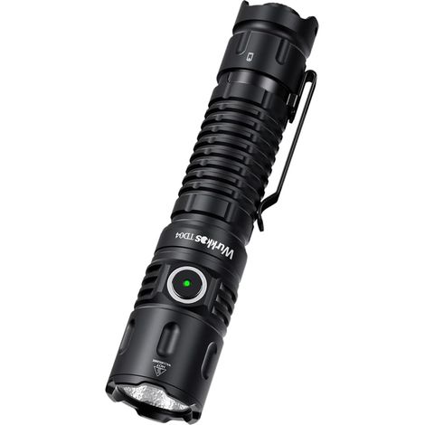 Lampe de poche tactique rechargeable 5000mAh, lampe torche, 3000 lumens, lampe de poche avec interrupteur tactique noir, IPX8, lampe torche puissante (1/5)