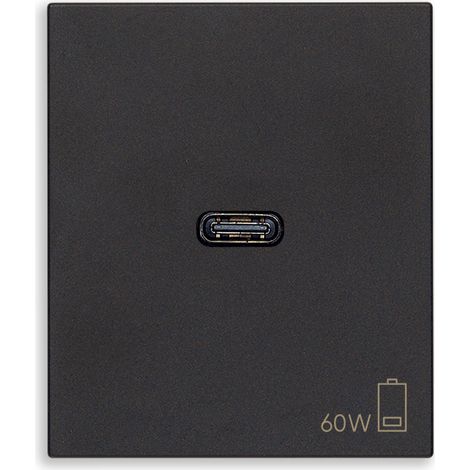 VIMAR - 30298.60G Alimentation USB-C PD 60 W Noire
