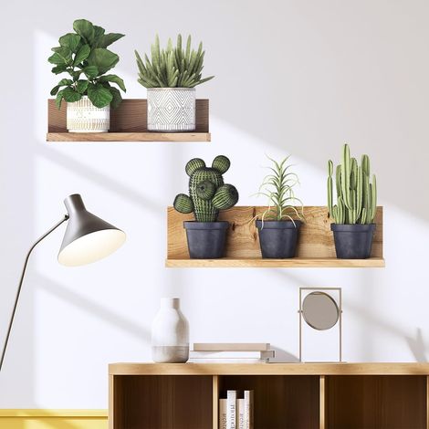 3D Sticker Mural Plantes 30x90CM Décoration Murale Sticker Plante Auto Adhésif Cuisine Trompe L'oeil Mural Stickers Muraux Vases Autocollant D'Effet,pour Chambre Muraux Salon Décoration (1/5)