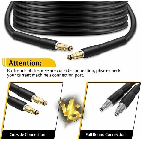 20m Tuyau de Nettoyage Haute Pression,Déboucheur de Canalisations Pour Nettoyeur Haute Pression K-ärcher,Compatible Avec K-archer K2 K3 K4 K5 K6 K7,Lavage de Voitures, Nettoyage de Motos