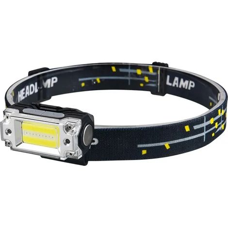 Mini lampe frontale double COB - Capteur - Clip pour casquette - 5 modes d'éclairage - Extérieur - Lampe frontale à capteur (1/5)