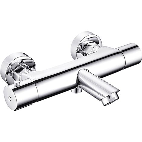 [JAMAIS UTILISE] Edouard Rousseau - Mitigeur Bain-Douche Thermostatique GARANCE 3 - Fabrication Française - Chromé - Corps Froid - Sécurité 38° (1/3)