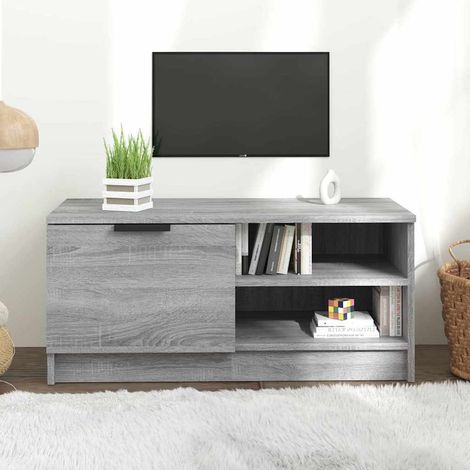 Mobile TV Grigio Sonoma 80x35x36,5 cm in Legno Multistrato vidaXL (1/5)