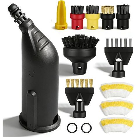 Nettoyeur Vapeur Accessoires, Kit Accessoires Nettoyeur Vapeur 14 Pièces Compatible Kärcher SC1 SC2 SC3 SC4 SC5, Buses, Brosse Ronde, Suceur Plat, Chiffons Microfibres