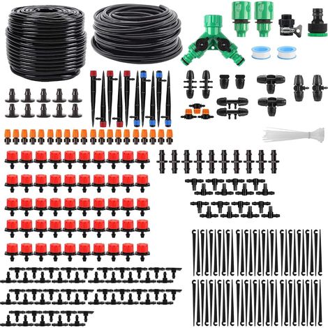 Garden Irrigation System, 312 Pieces Drip Irrigation Kit, Automatic Drip Irrigation Kit with 40+10 Meter Hose, Automatic Watering Kit for Garden Lawn Greenhouse Plants (1/5)