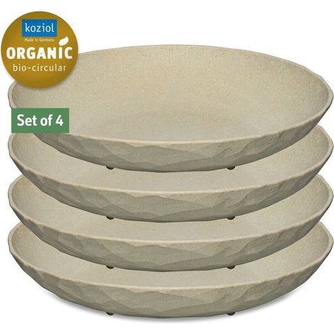 Lot De 4 Assiettes Creuses Club Coloris Beige - Koziol (1/3)