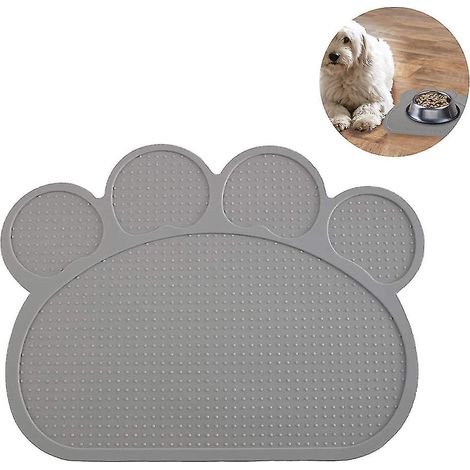 Pet Food Mat Dog Bowl Mat Cat Food Mat Eau Placemat Mat Forme de patte (1/5)