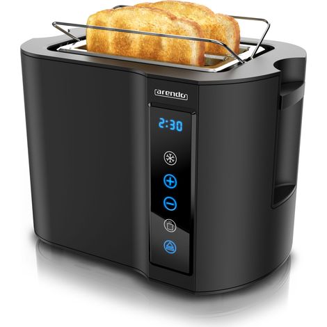 Arendo Toaster Kurzschlitz, Brötchenaufsatz, Wärmeisoliertes Gehäuse, Display, Touch (1/5)