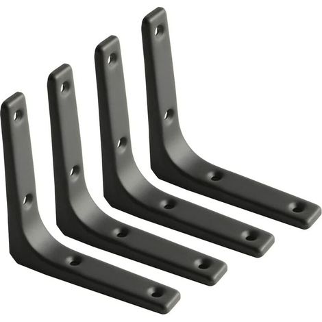 Black metal corner trim for kitchen decoration - Sturdy - 100 mm x 100 mm - Pack of 4 (1/5)
