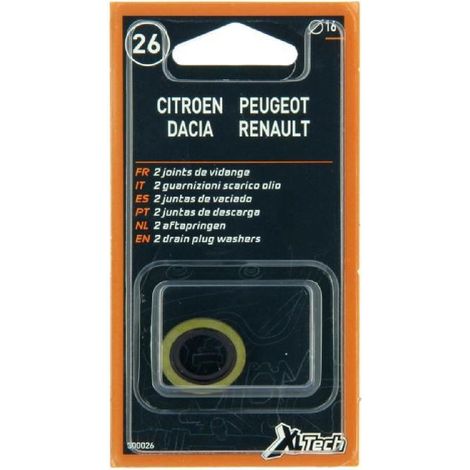 XLTECH 2 joints levre D16mm compatible avec PSA-Renault