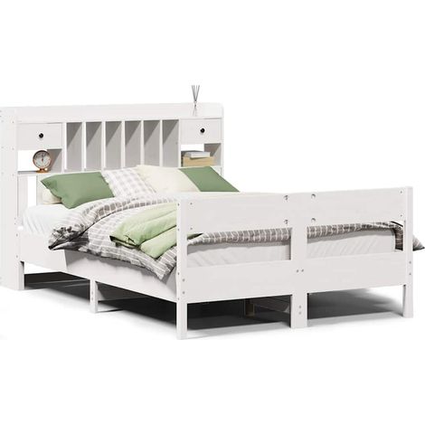 Maison Exclusive - Letto Libreria senza Materasso Bianco 140x200 cm Legno di Pino