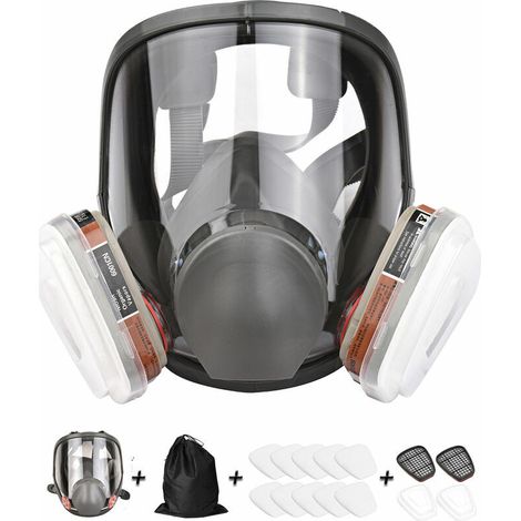 16 In 1 Gas Safety Birds Full Face Coverage Reusable Full Respiratory Mask Work Protection Treatment Model: Dark Green