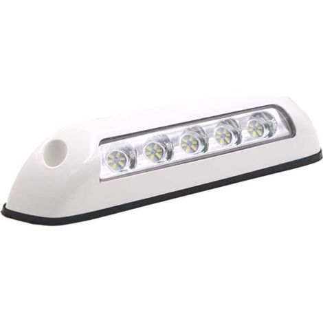 RV 12 V cc 2.6 W LED Auvent Lumières Bar Porche Lampe 6000 K Blanc pour e Bateau Marine Camions Motor-Home RV Camping (Coquille blanche) (1/5)