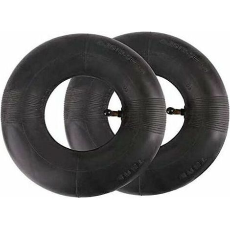 Lot de 2 chambres à air 410/350-6 Micro Tiller 4.10/3.50-6 Coude Pneumatique Machines de jardin pour chariots, chariots de transport, chariots de jardin, tondeuses à gazon (1/4)