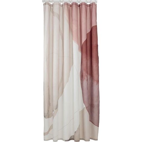 Sealskin Terre Rideau de douche 180x200 cm Polyester Rose foncé / Blanc cassé (1/5)