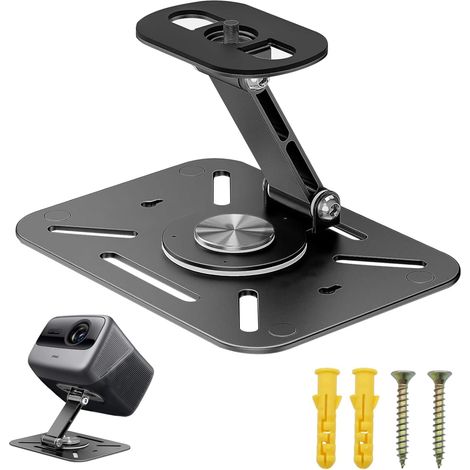 Support de Projecteur de Bureau, Support Mural pour Projecteur Rotatif 360° Multifonction avec Interface Filetée 1/4 de Pouce (1/5)