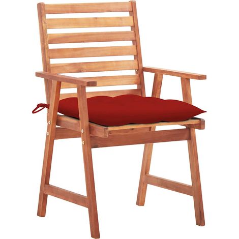 Maison Exclusive - Garten-Essstühle 2 Stk. mit Kissen Massivholz (1/5)