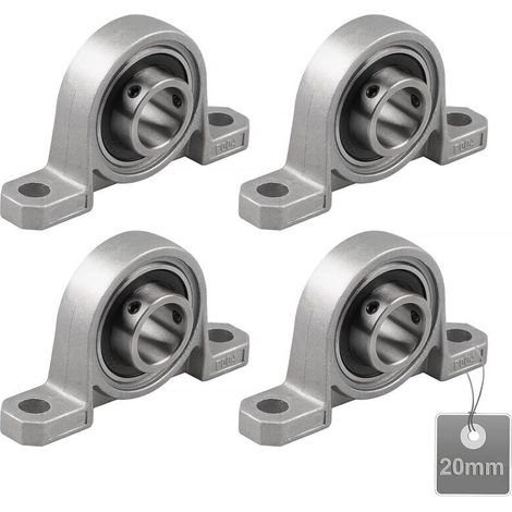 Palier à semelle, roulement à billes, roulement à billes en alliage de zinc, palier à semelle, roulement à billes avec base en fonte massive (taille : 20 mm)