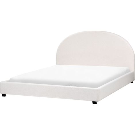 Letto ad acqua minimalista in tessuto 180 x 200 cm bianco crema Vaucluse