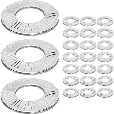25 Rondelles de Verrouillage et Plates Inoxydable M8, pour Boulons et Écrous (1/5)