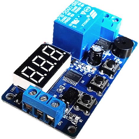Module de relais de retard DC 12V LED affichage minuterie de retard numérique PLC commutateur de contrôle de temps de retard 0.1s à 999mins réglable