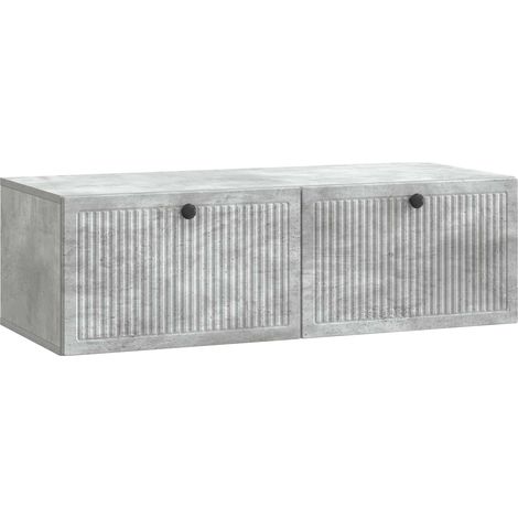 Maison Exclusive - Mobile Porta TV da Muro Grigio Cemento 98 x 41 x 30 cm (1/5)