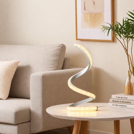 Lampe de chevet LED design cobra blanc lumière 3 couleurs 13 × 13 × 27 cm blanc réf 2828 13 × 13 × 27 cm 274 g – Livraison gratuite