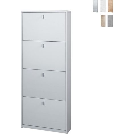 Kit mobile scarpiera 4 ante con ribalta h154 l63 p18 cm finitura bianco sarmog sk554k - Sarmog (1/5)